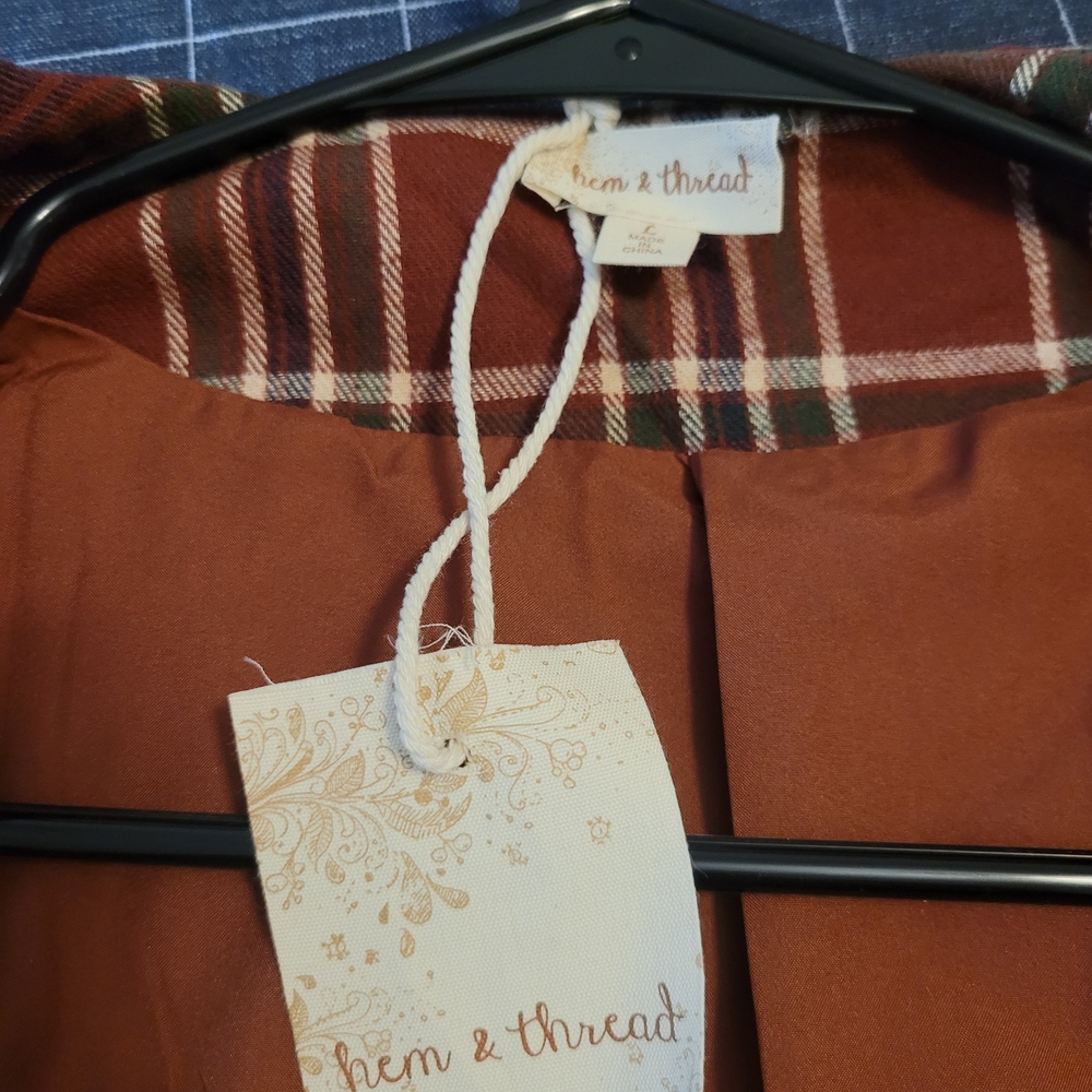 Hem & Thread Rust Plaid Jacket - Picture 6 of 9